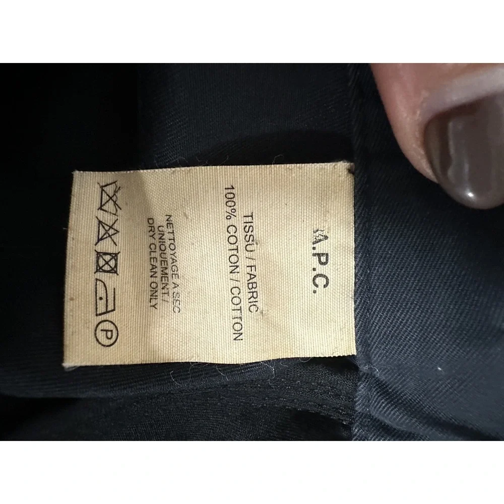 A.P.C. Rue Madame Paris, A-Line Cotton Skirt, Black, Size‎ 36
